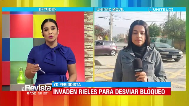 Vías del Tren Metropolitano son utilizadas para evitar el bloqueo entre Cochabamba y Quillacollo