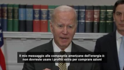 Biden: Usa continueranno a usare riserve strategiche di petrolio
