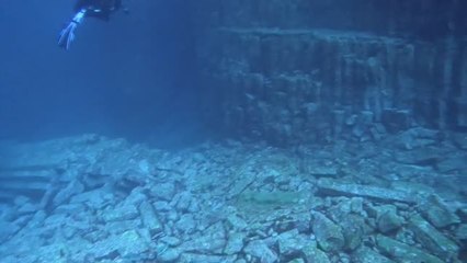 Impresionantes columnas hexagonales en el fondo marino de Tenerife