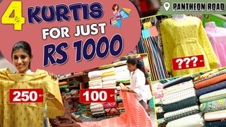 Pantheon Street Shopping Challenge  | 4 Kurtis For Just Rs.1000  | Dharshini Vlogs