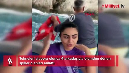 Denizin ortasında dehşet! Tekneleri alabora oldu aralarında ana haber spikeri de var
