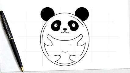 easy way to draw cute panda animal