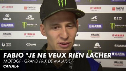 Fabio Quartararo ne veut rien lâcher - MotoGP Grand prix de Malaisie