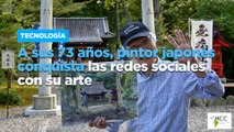 A sus 73 años, pintor japonés conquista las redes sociales con su arte