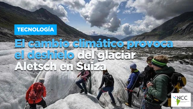El cambio climático provoca el deshielo del glaciar Aletsch en Suiza