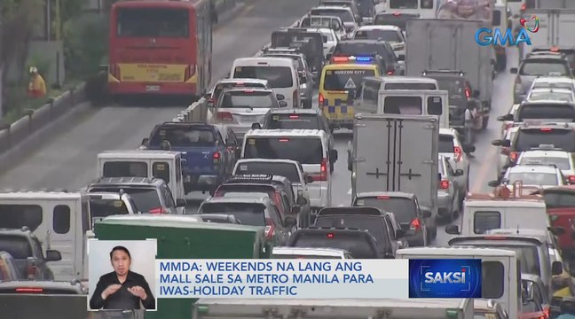 MMDA: Weekends na lang ang mall sale sa Metro Manila para iwas-holiday traffic | Saksi