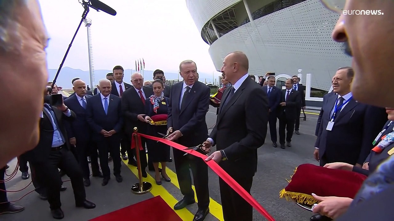 Aliyev und Erdogan weihen neuen Flughafen in ehemalig armenisch besiedeltem Zangilan ein