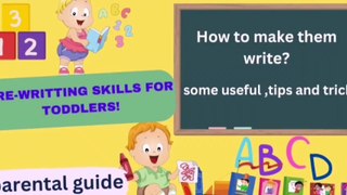 PRE-WRITING SKILLS FOR TODDLERS!