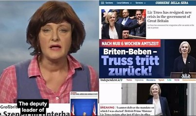 Even the Germans are laughing at us! Global media mock the UK as PM quits... with German TV reporter using some VERY colourful language in her report