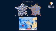prévisions météo villes du jeudi 20 octobre 2022