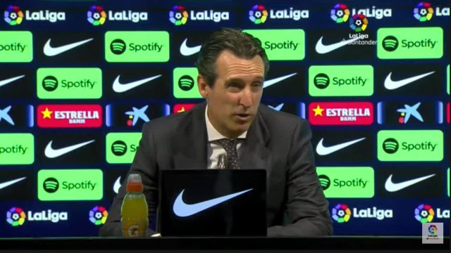 Rueda de prensa de Unai Emery tras el Barça vs. Villarreal