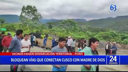 Protestantes en Puno bloquean vías hacia Cusco y Madre de Dios