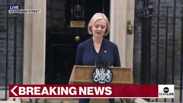 British Prime Minister Liz Truss announces resignation