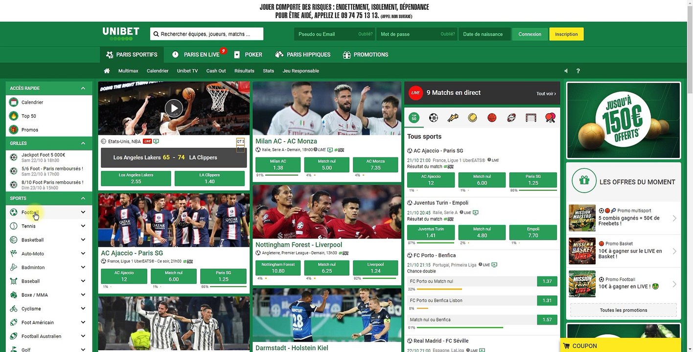 PRONOSTIC MATCH DE FOOT VENDREDI 21 OCTOBRE 2022