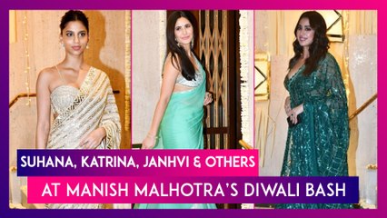 Descargar video: Suhana Khan, Katrina Kaif-Vicky Kaushal, Janhvi Kapoor, Kiara Advani, Abhishek -Aishwarya Rai Bachchan, Varun Dhawan, Malaika Arora And Several Others Attended Manish Malhotra’s Diwali Bash