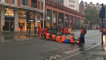 Tải video: Los activistas responsables de lanzar tomate contra 'Los girasoles', actúan contra los almacenes Harrods