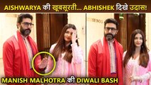 Aishwarya Looks Super Gorgeous, Abhishek Is Not In A Mood At Manish Malhotra Diwali Bash