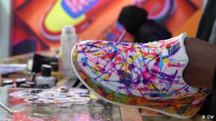 Theo Baloyi's sneakers born in a Johannesburg township