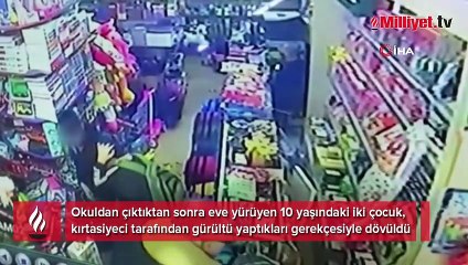 İstanbul’da kırtasiyeci dehşeti kamerada: Gürültü yapan çocukları dövdü