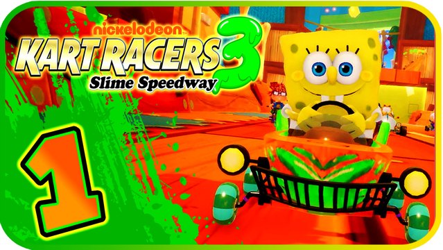Nickelodeon Kart Racers 3: Slime Speedway Part 1 (PS4, PS5) Spongebob - Feline Feast Cup