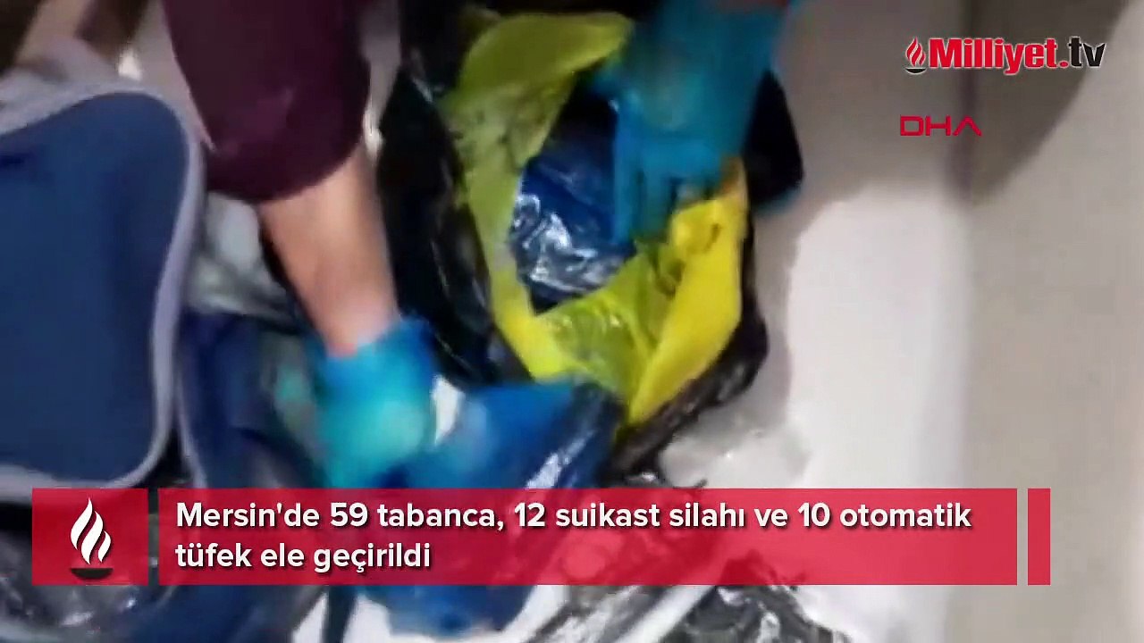 Mersin'de 59 tabanca, 12 suikast silahı ve 10 otomatik tüfek ele geçirildi