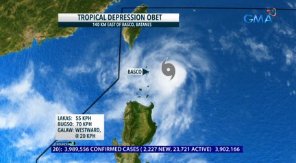 PAGASA: Bagyong Obet, bahagyang lumakas habang kumikilos pa-Luzon Strait | 24 Oras News Alert