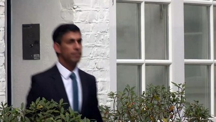 Rishi Sunak remains tight-lipped as he leaves his home