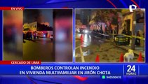 Cercado de Lima: bomberos logran controlar incendio que se registró en casona en el jirón Chota