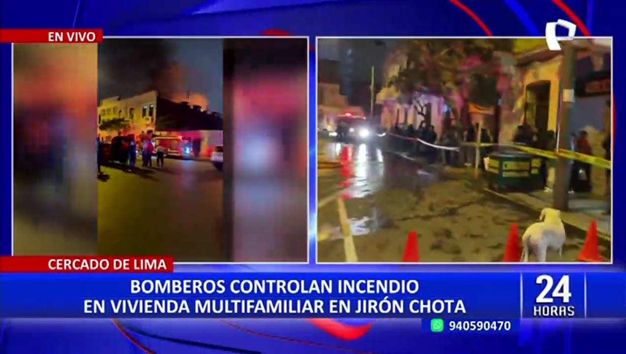 Cercado de Lima: bomberos logran controlar incendio que se registró en casona en el jirón Chota