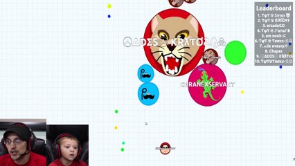 DON'T TOUCH MY BUTTS!  Duddy vs. Chase in AGAR.IO Part 3 (FGTEEV Bots Fun)