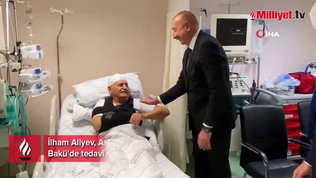 Aliyev'den Binali Yıldırım'a geçmiş olsun ziyareti! İlk görüntüler geldi