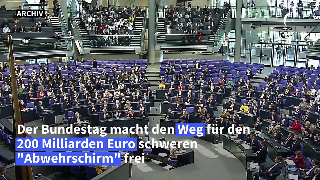 Bundestag macht weg frei für 200 milliarden euro schweren "abwehrschirm"