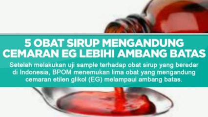 5 Daftar Obat Sirup Mengandung Etilen Glikol yang Ditarik BPOM