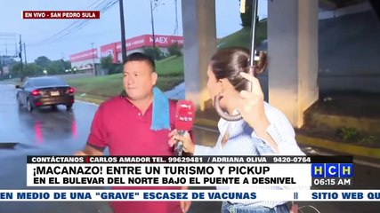 ¡Leñazo y medio! Pickup impacta con carro varado en el bulevar del norte, SPS