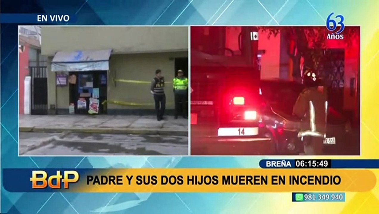 Incendio en Breña: Padre y sus dos hijas murieron al quedar atrapados por las llamas