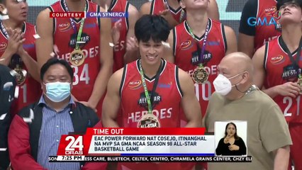 EAC power forward Nat Cosejo, hinirang na 'NCAA Player of the Week'; malaki ang naiambag sa unang panalo ng EAC kontra CSB | 24 Oras