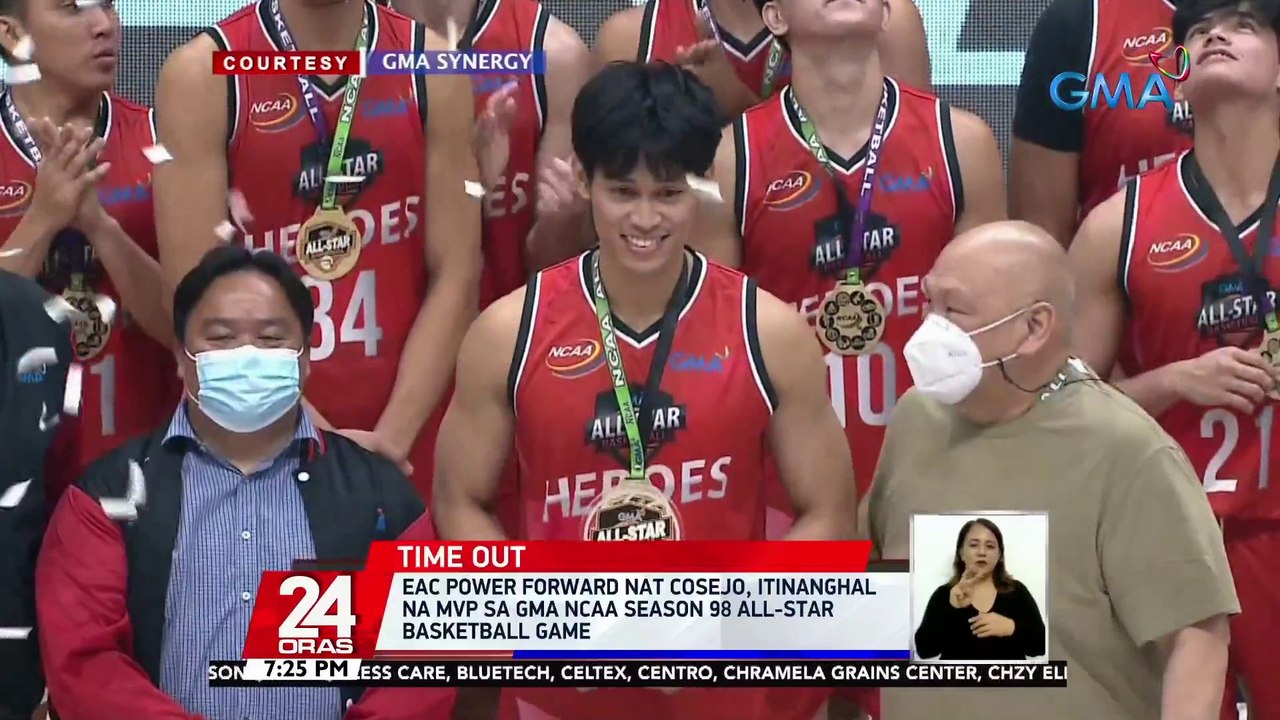 EAC power forward Nat Cosejo, hinirang na 'NCAA Player of the Week'; malaki ang naiambag sa unang panalo ng EAC kontra CSB | 24 Oras