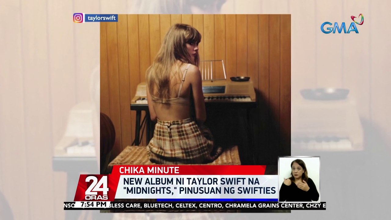 New album ni Taylor Swift na "Midnights," pinusuan ng swifties | 24 Oras