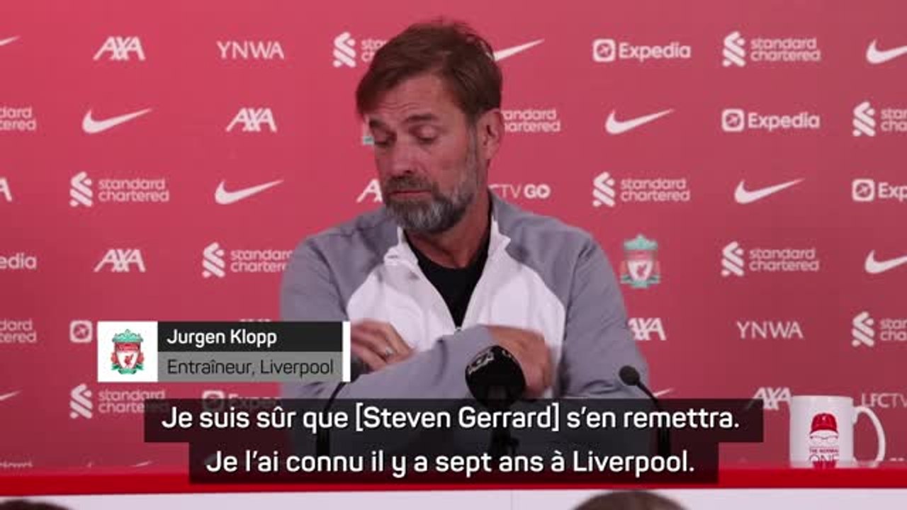 Liverpool - Klopp est persuadé que Steven Gerrard reviendra "à 100%"
