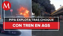 Así quedaron las casas tras la explosión de una pipa de combustible en Aguascalientes