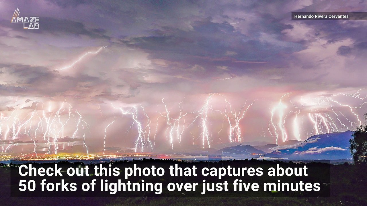 Take a Look at This Amazing Photo That Captured 50 Lightning Strikes in Just 5 Minutes