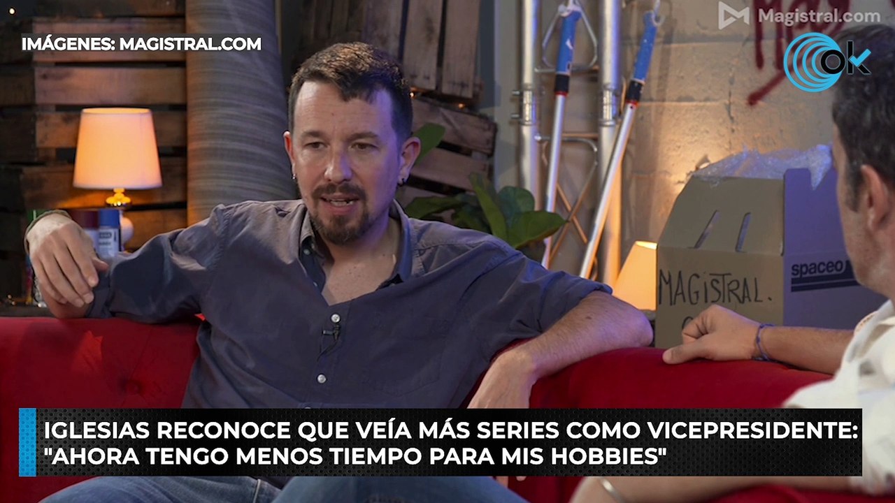 Iglesias reconoce que veía más series como vicepresidente: "Ahora tengo menos tiempo para mis hobbies"