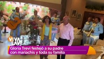 Gloria Trevi festeja a su padre con mucho mariachi y toda la familia