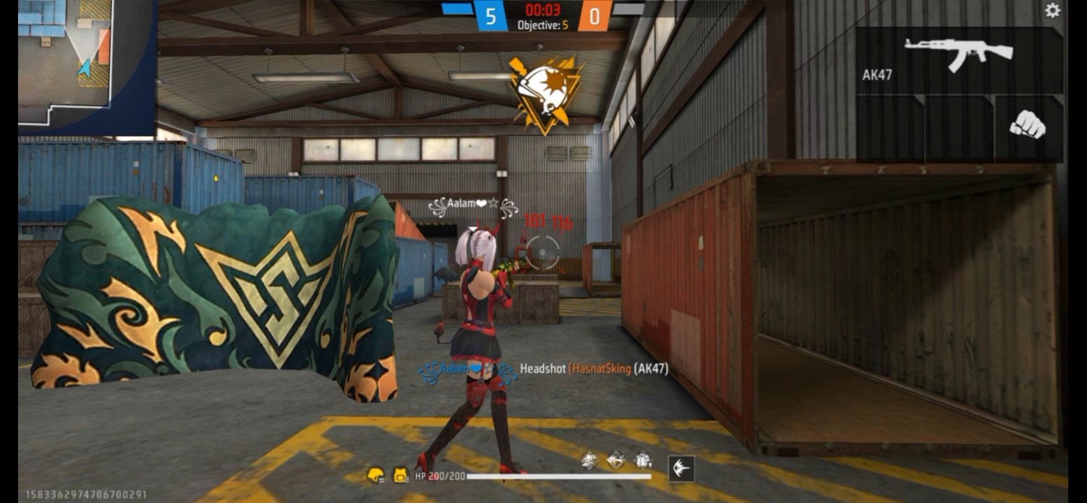 Free fire op Gameplay Lone wolf mode full gameplay 1vs1