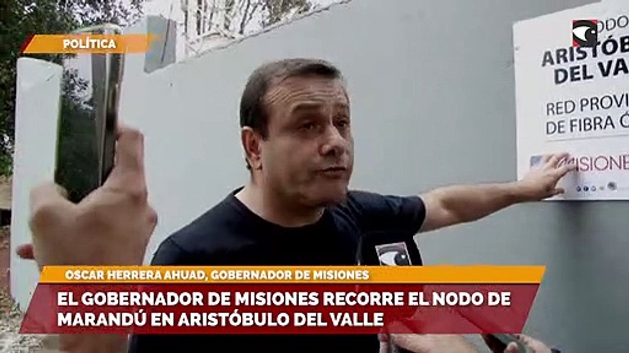 El gobernador de Misiones recorre el nodo de Marandú en Aristóbulo del Valle