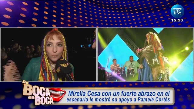 Así fue el regresó de Pamela Cortés al escenario luego de quebranto en su salud