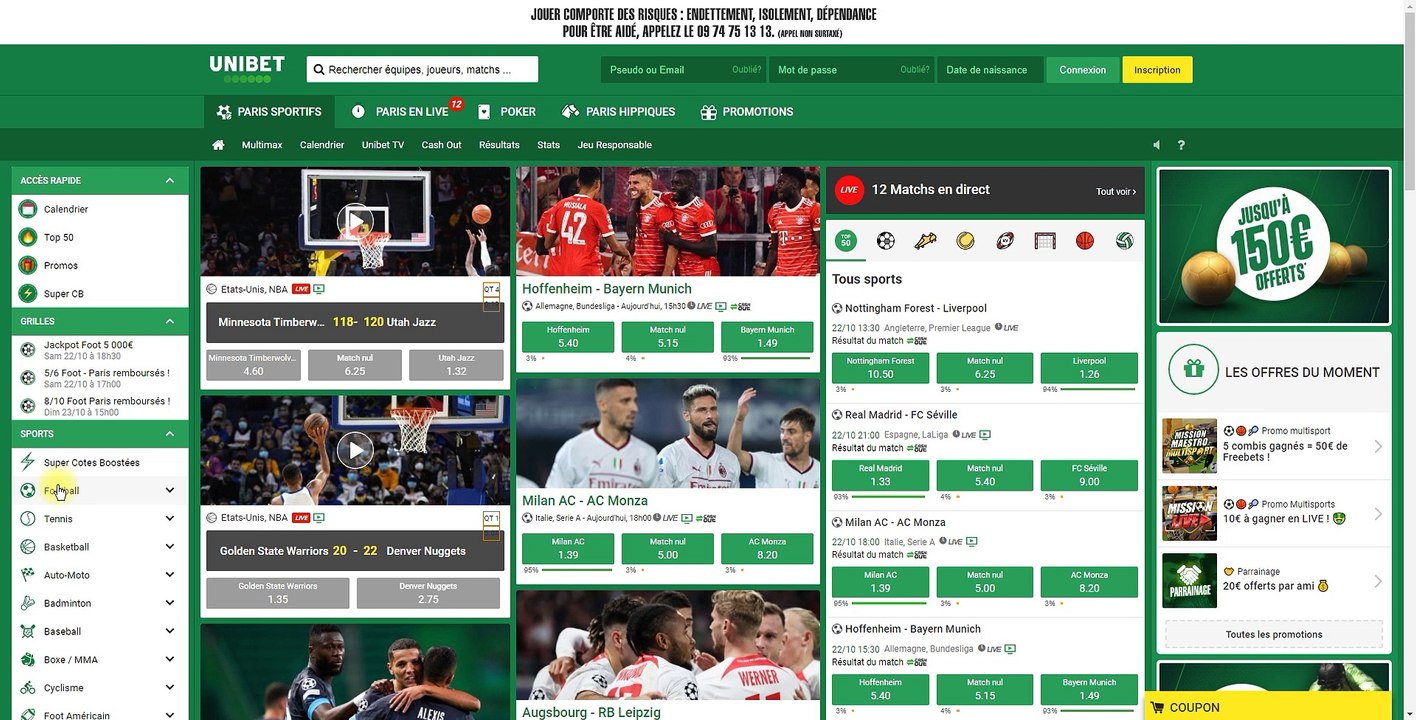 PRONOSTIC FOOT SAMEDI 22 OCTOBRE 2022
