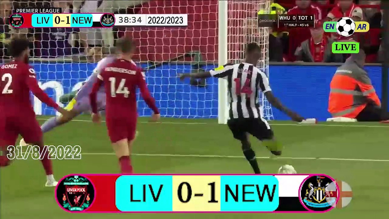 Liverpool 2-1 Newcastle  كريستال بالاس 1- 2ليفربول  / English Premier League 2022 / 2023  الدوري الإنجليزي الممتاز