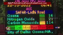Delhi Air Quality Continues To Be Poor Ahead Of Diwali _ V6 News