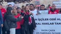 Eskişehir haberleri! Disk Genel Başkanı Arzu Çerkezoğlu'ndan Eskişehir'de İşten Atılan 23 İşçiye Destek